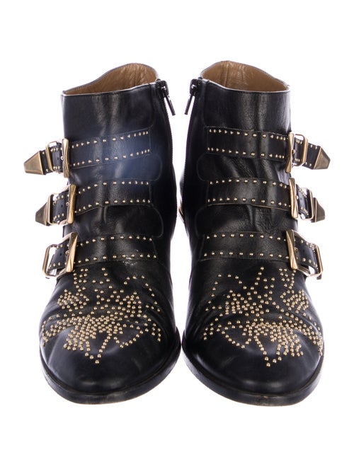 Chloé Leather Studded Accents Boots