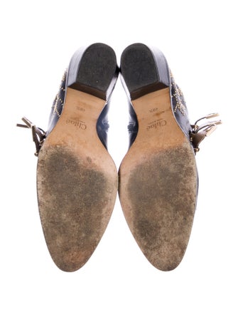 Chloé Leather Studded Accents Boots