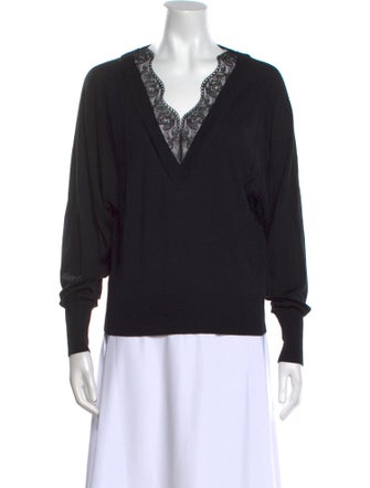 Chloé Wool V-Neck Blouse
