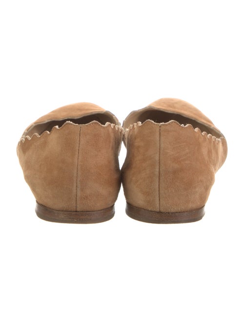 Chloé Suede Scalloped Accent Ballet Flats