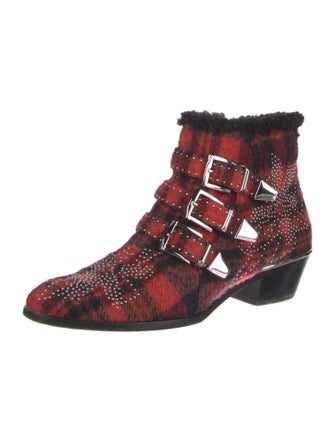 Chloé Tweed Printed Boots