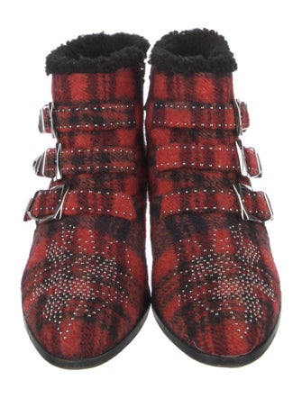 Chloé Tweed Printed Boots