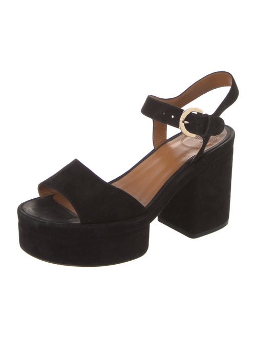 Chloé Suede Cutout Accent Sandals