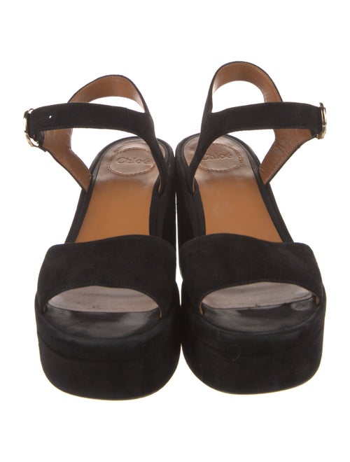 Chloé Suede Cutout Accent Sandals