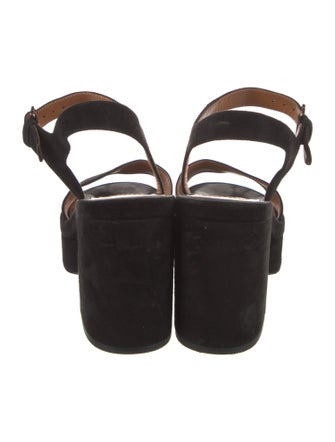 Chloé Suede Cutout Accent Sandals