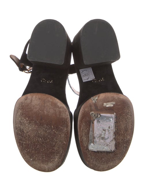 Chloé Suede Cutout Accent Sandals