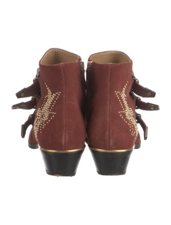 Chloé Suede Studded Accents Boots