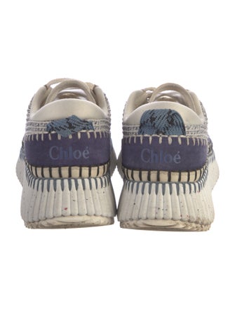 Chloé Patterned Whipstitch Trim Sneakers