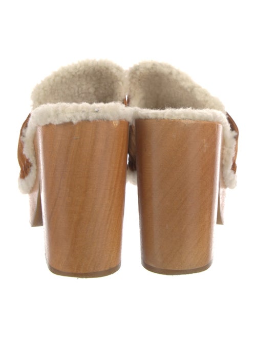 Chloé Suede Colorblock Pattern Mules