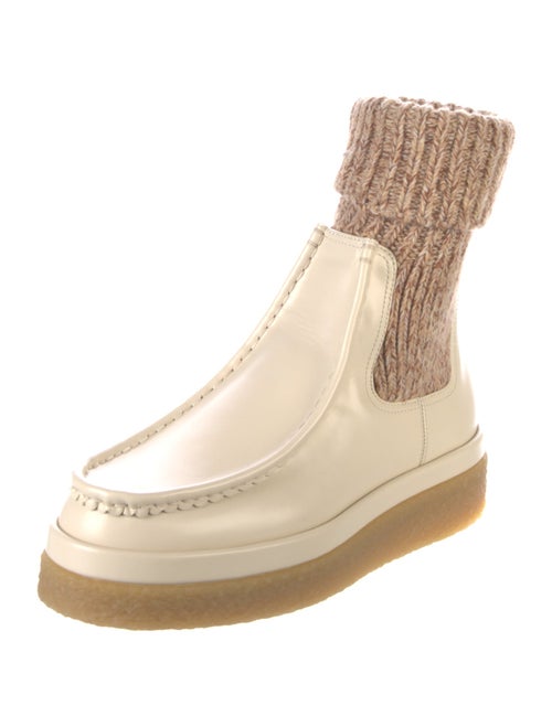 Chloé Leather Colorblock Pattern Sock Boots