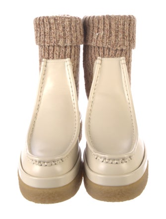 Chloé Leather Colorblock Pattern Sock Boots