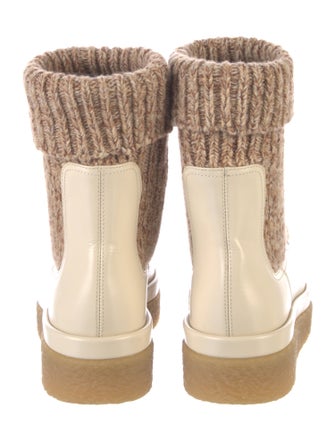 Chloé Leather Colorblock Pattern Sock Boots
