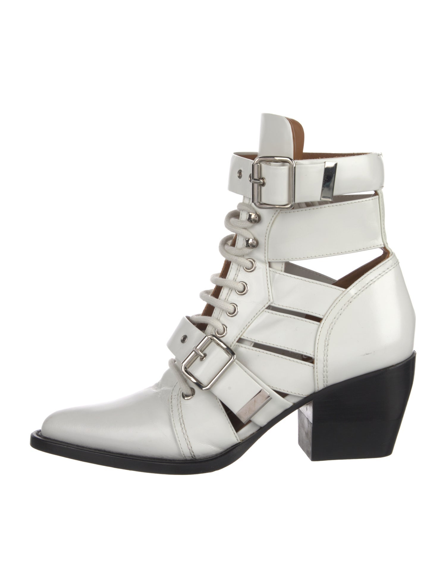 Chloé Leather Lace-Up Boots