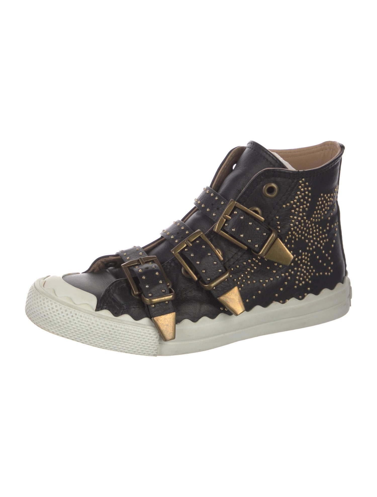 Chloé Leather Patterned Sneakers