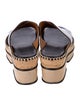 Chloé Leather Whipstitch Trim Slides