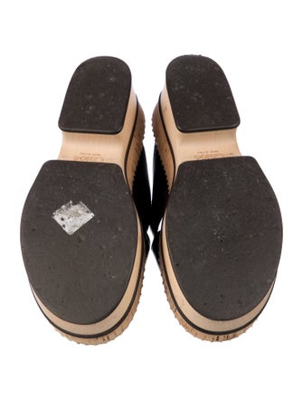 Chloé Leather Whipstitch Trim Slides