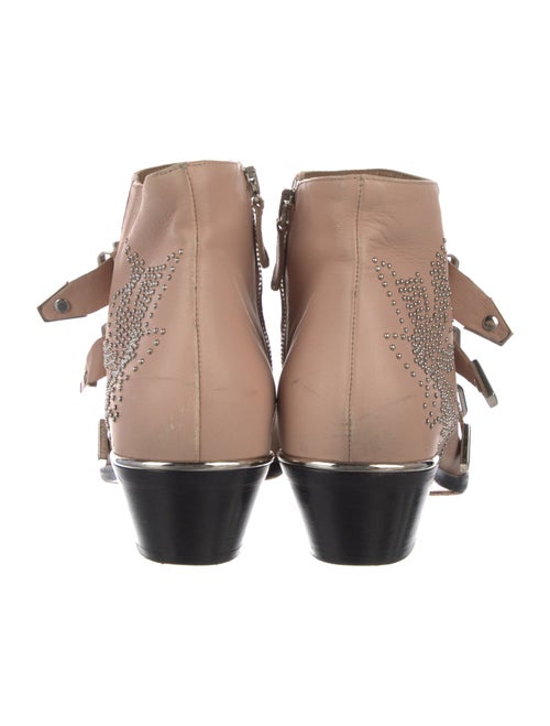 Chloé Leather Studded Accents Western Boots