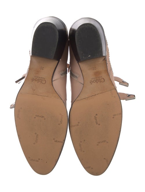 Chloé Leather Studded Accents Western Boots