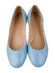 Chloé Leather Scalloped Accent Ballet Flats