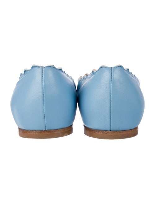 Chloé Leather Scalloped Accent Ballet Flats