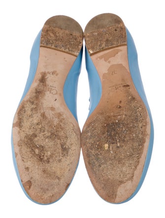 Chloé Leather Scalloped Accent Ballet Flats