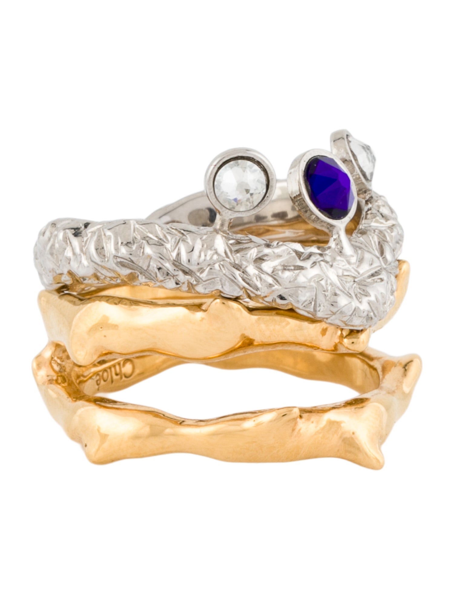 Chloé Crystal "Daria" Cocktail Ring