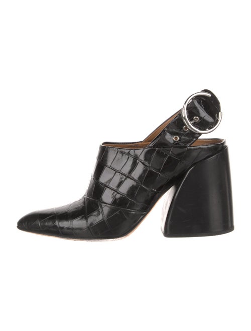 Chloé Embossed Leather Slingback Pumps