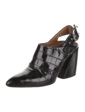 Chloé Embossed Leather Slingback Pumps