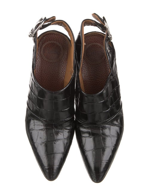 Chloé Embossed Leather Slingback Pumps