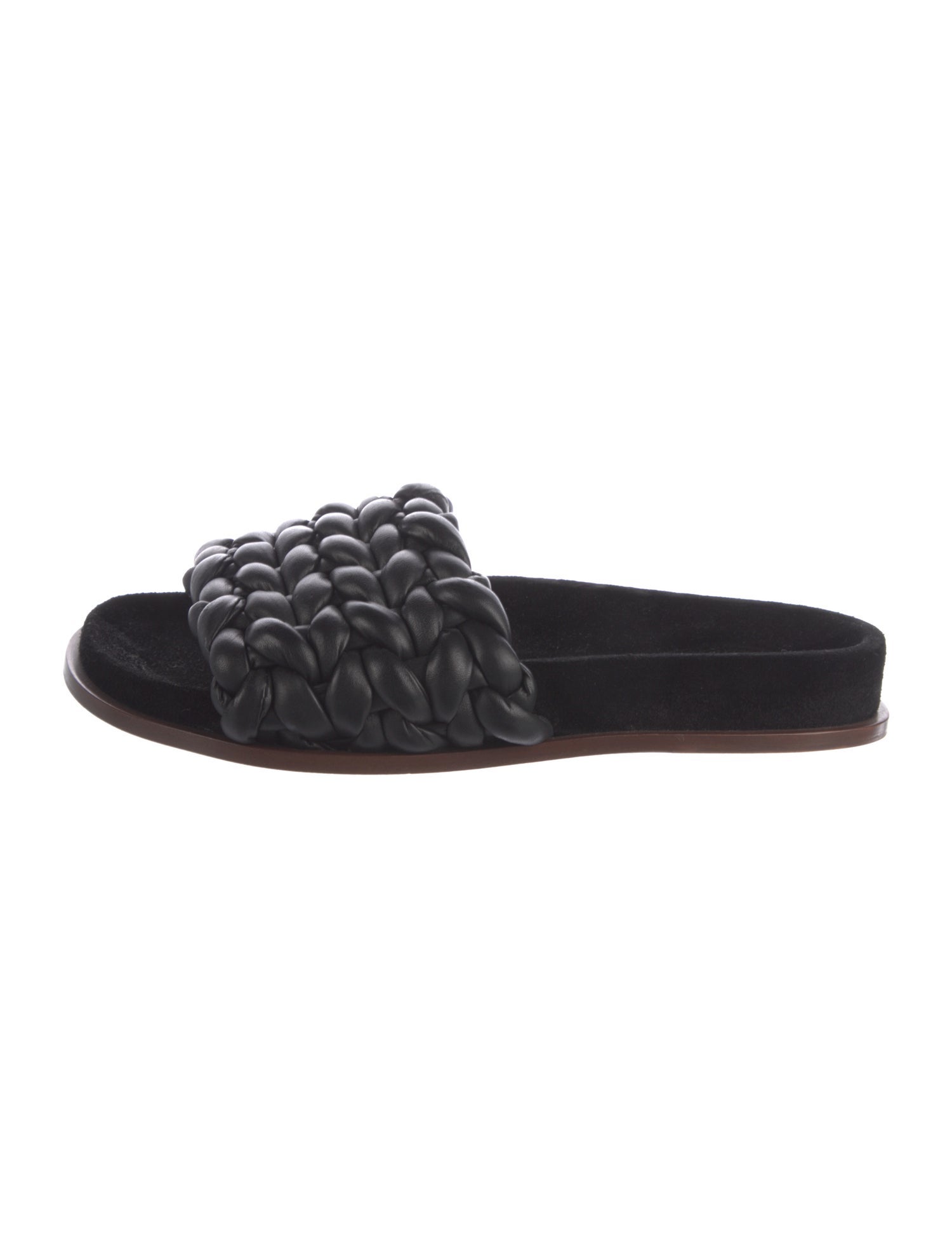 Chloé Leather Braided Accents Slides