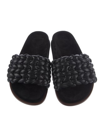 Chloé Leather Braided Accents Slides