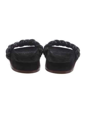 Chloé Leather Braided Accents Slides
