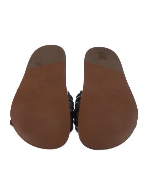 Chloé Leather Braided Accents Slides