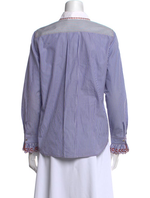 Chloé Striped Long Sleeve Button-Up Top