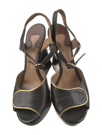 Chloé Leather Slingback Sandals
