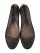 Chloé Leather Chain-Link Accents Ballet Flats