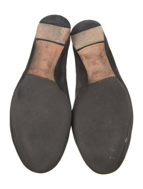 Chloé Leather Chain-Link Accents Ballet Flats