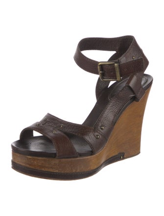 Chloé Leather Studded Accents Sandals