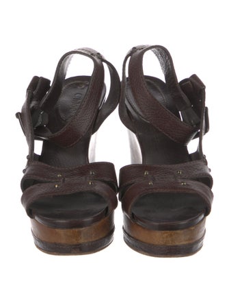 Chloé Leather Studded Accents Sandals