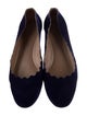 Chloé Suede Scalloped Accent Ballet Flats