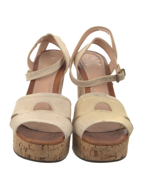 Chloé Leather Cutout Accent Sandals