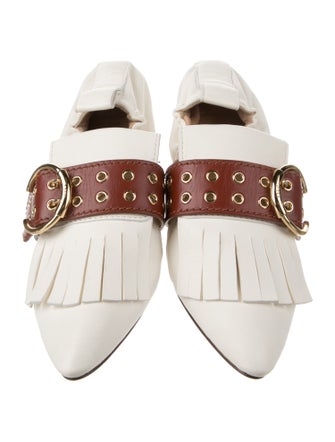 Chloé Leather Colorblock Pattern Mules