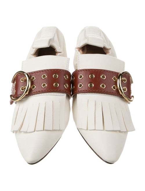 Chloé Leather Colorblock Pattern Mules