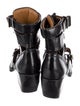 Chloé Leather Cutout Accent Lace-Up Boots