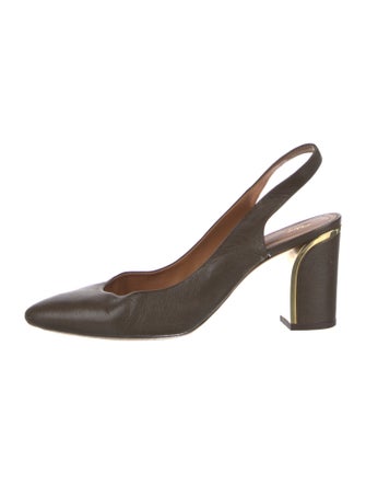 Chloé Leather Slingback Pumps