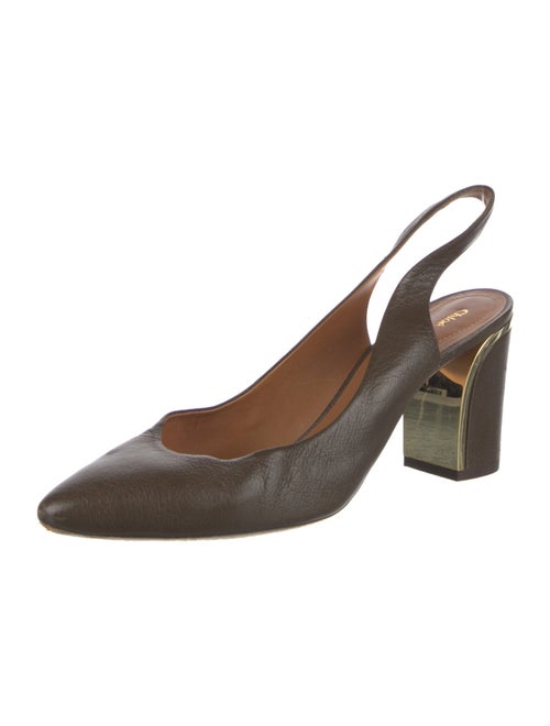 Chloé Leather Slingback Pumps