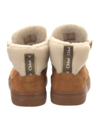 Chloé Suede Scalloped Accent Sneakers