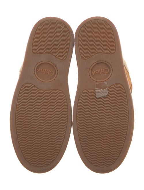 Chloé Suede Scalloped Accent Sneakers