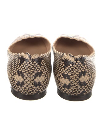 Chloé Leather Animal Print Ballet Flats