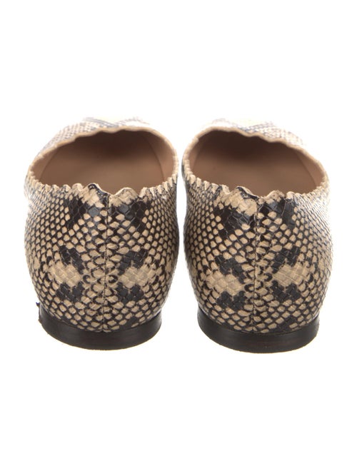 Chloé Leather Animal Print Ballet Flats